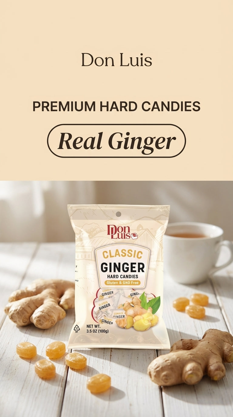 Don Luis Ginger Classic Hard Candy 100g 3.5 oz 3 (packs)