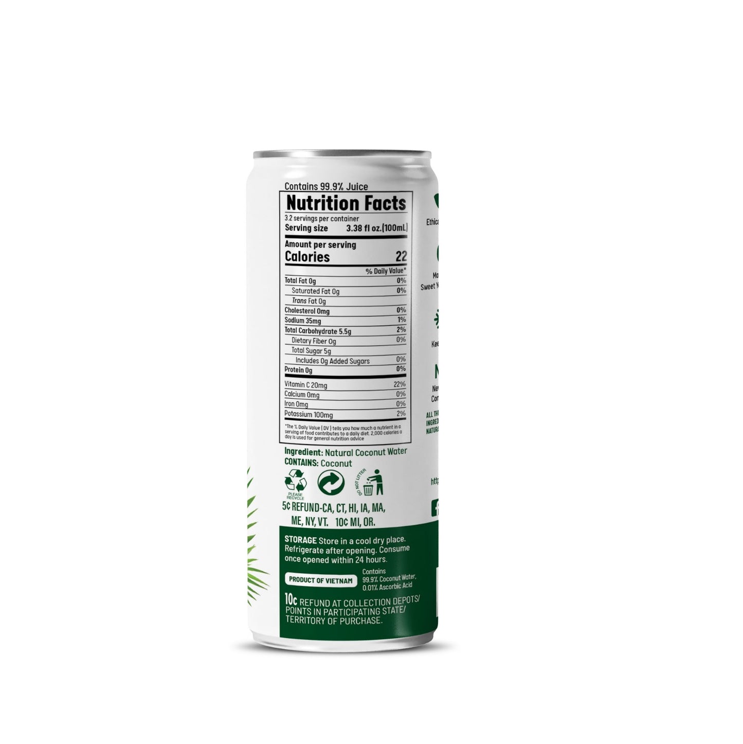 Constanza F&B Natural Coconut Water 320ml/ 24 units