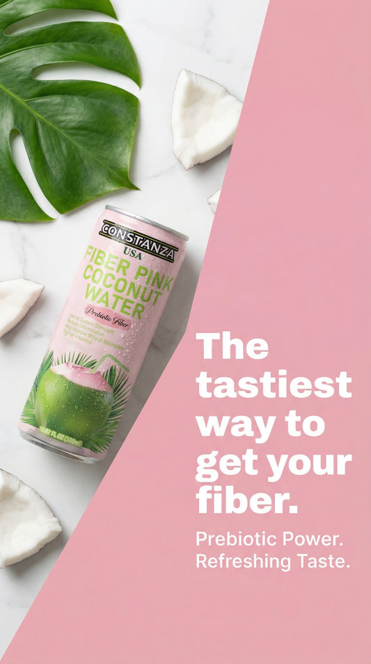 CONSTANZA USA Fiber Pink Coconut Water with Matcha – 10.82 fl oz (320ml) 24 units (Copy)