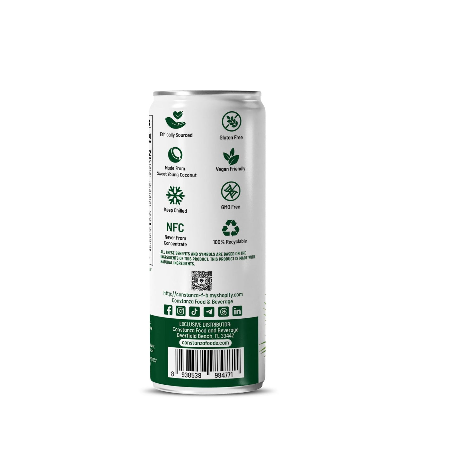 Constanza F&B Natural Coconut Water 320ml/ 24 units