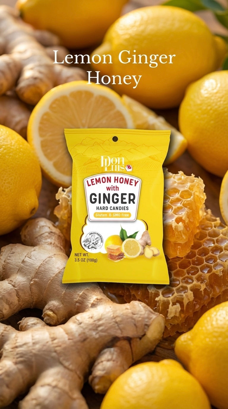 Don Luis Ginger Lemon Honey hard candy 100g 3.5 oz 3 packs