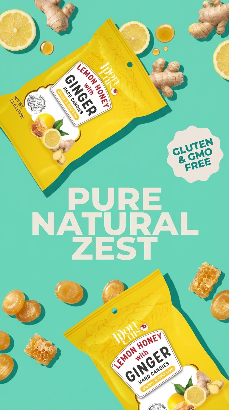 Don Luis Ginger Lemon Honey hard candy 100g 3.5 oz 3 packs