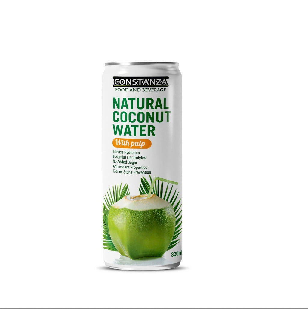 Constanza F&B Natural Coconut Water with Pulp 320ml/ 24 units