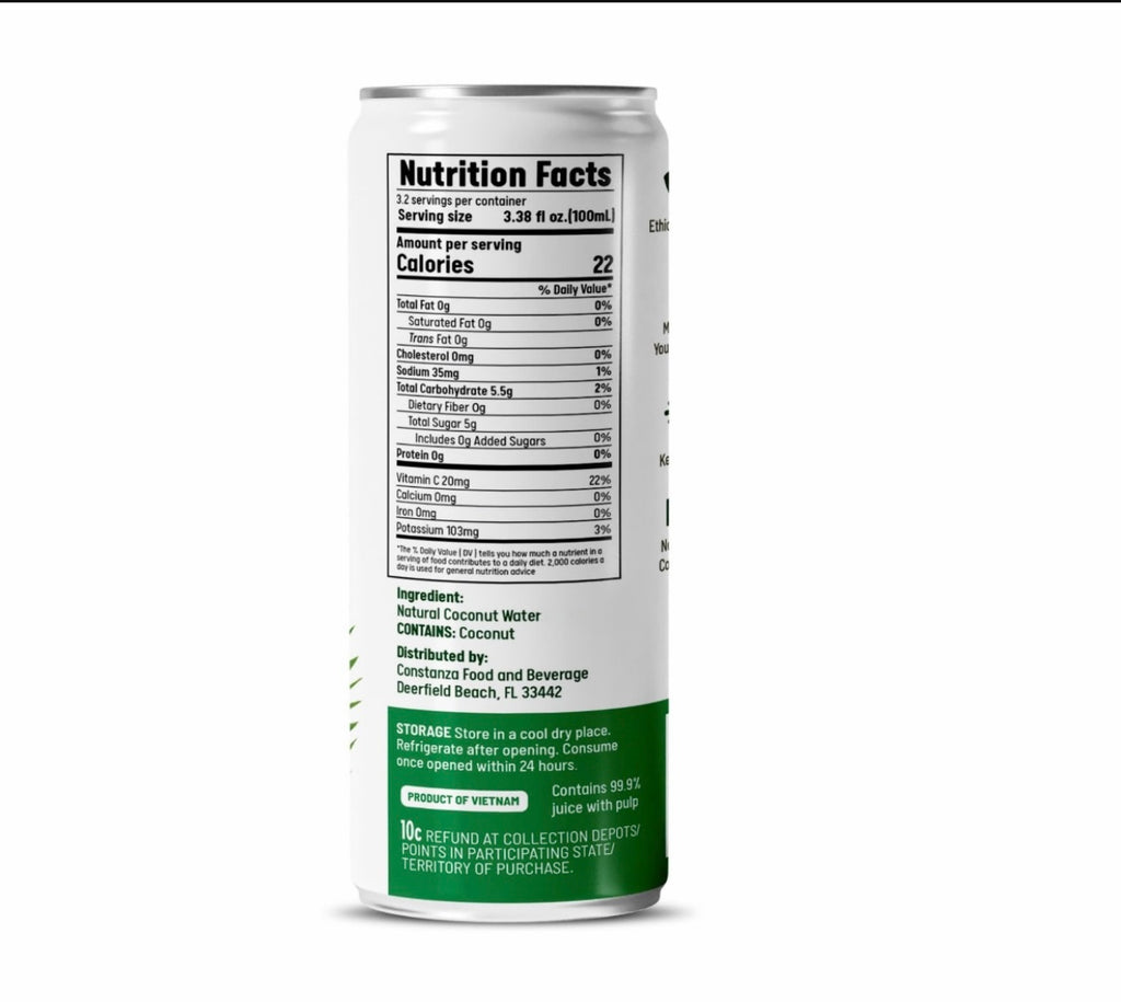 Constanza F&B Natural Coconut Water 320ml/ 24 units