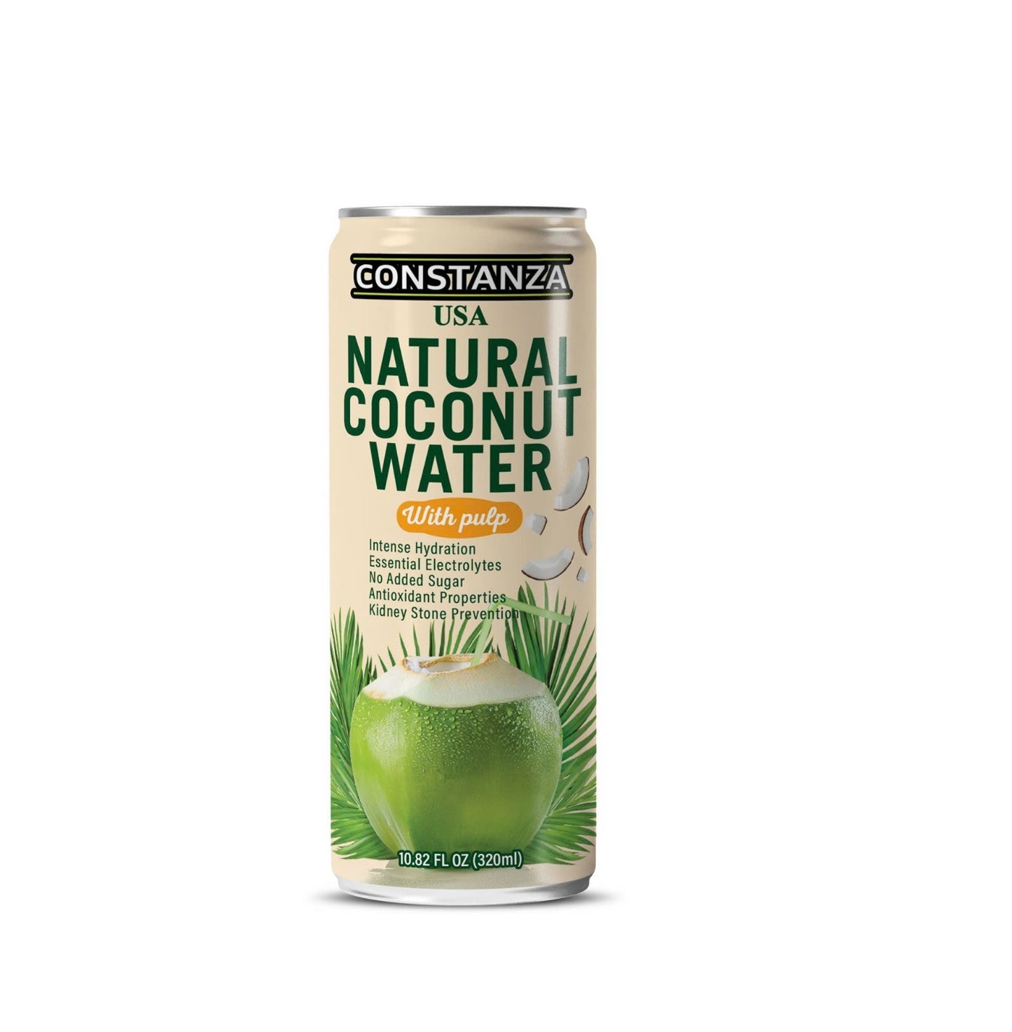 Constanza F&B Natural Coconut Water with Pulp 320ml/ 24 units