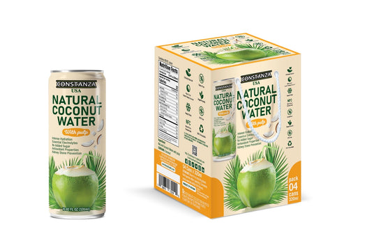 Constanza F&B Natural Coconut Water with Pulp 320ml/ 24 units