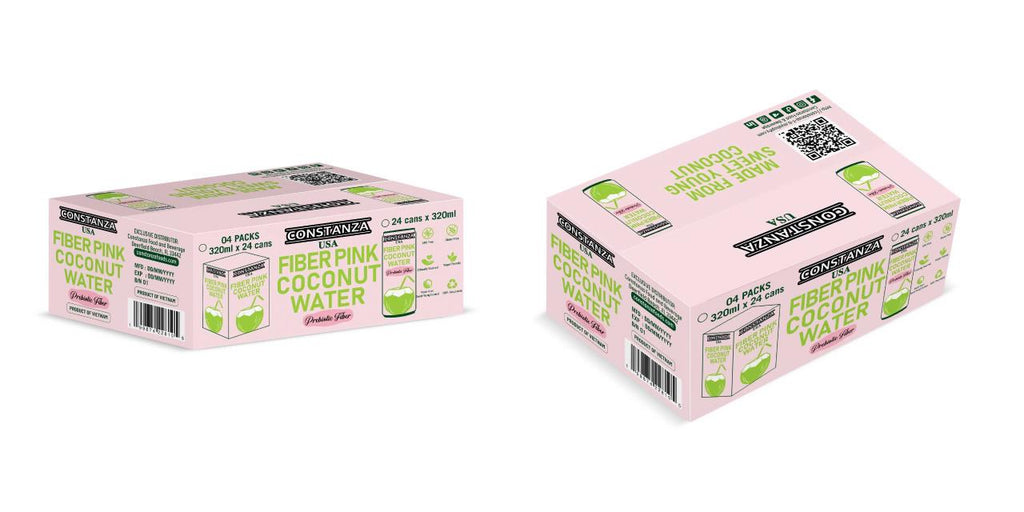 CONSTANZA USA Fiber Pink Coconut Water with Matcha – 10.82 fl oz (320ml) 24 units (Copy)