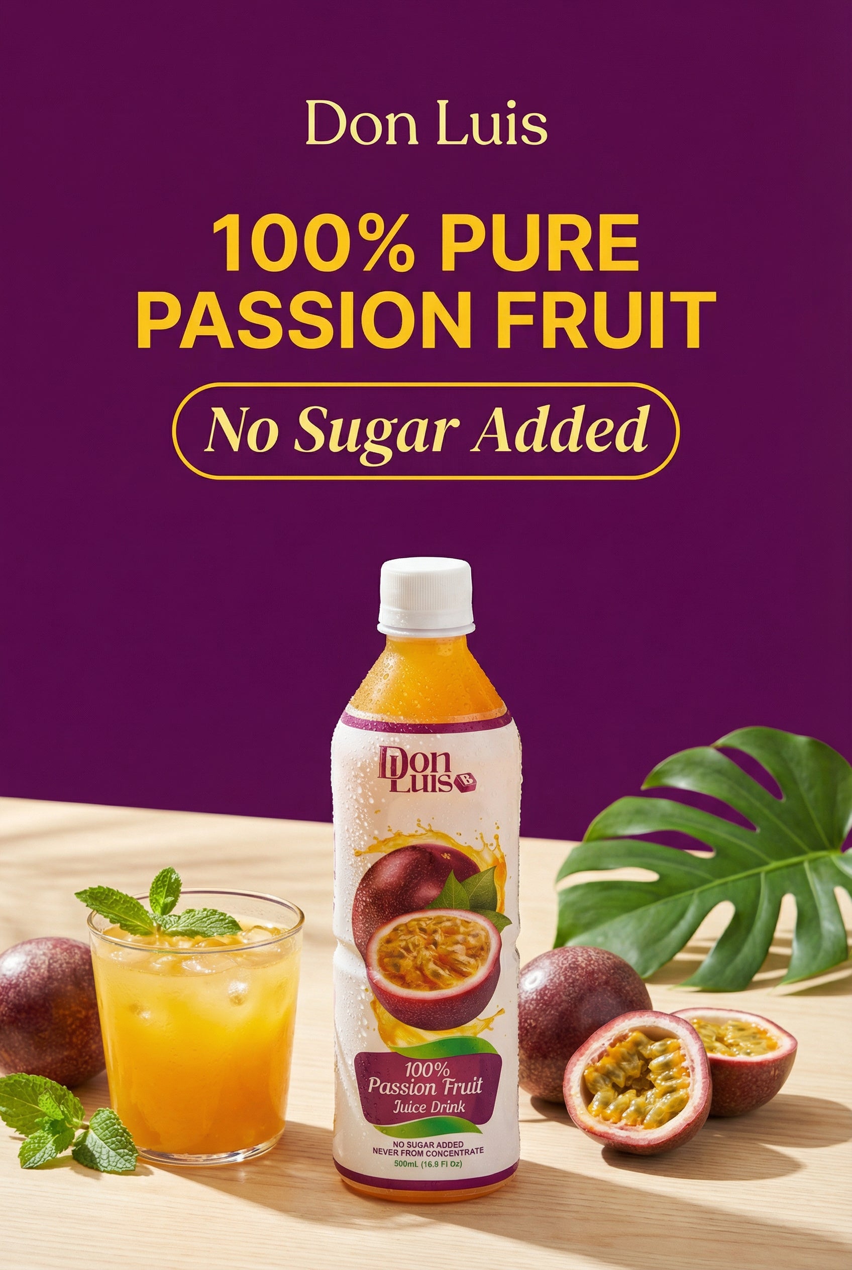 Don Luis 100% Passion Fruit 500ml/12 units