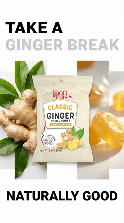 Don Luis Ginger Classic Hard Candy 100g 3.5 oz 3 (packs)